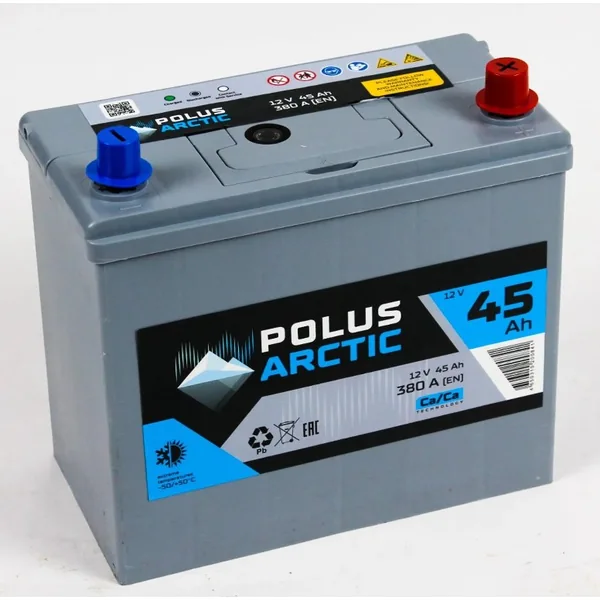 Аккумулятор POLUS 45 Ач 380 А (EN), обратная полярность, B24