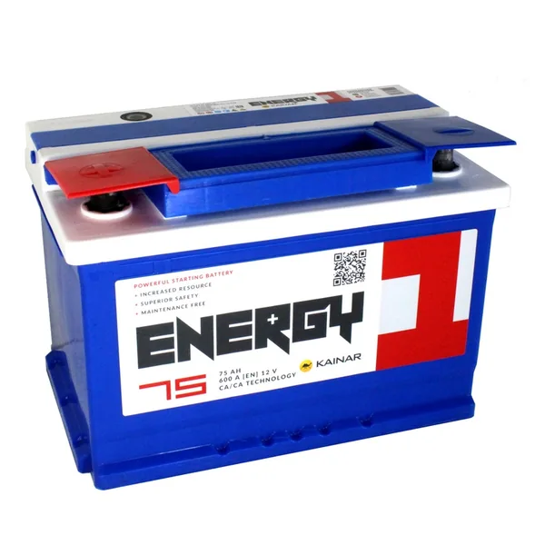 Аккумулятор ENERGY ONE 75 Ач 600 А (EN), обратная полярность, LN3