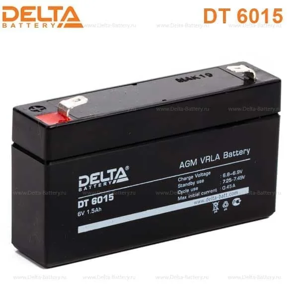 Аккумулятор DELTA 1.5 Ач, 97x24x58