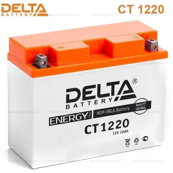 Аккумулятор DELTA 20 Ач 250 А (EN), обратная полярность, YTX24HL