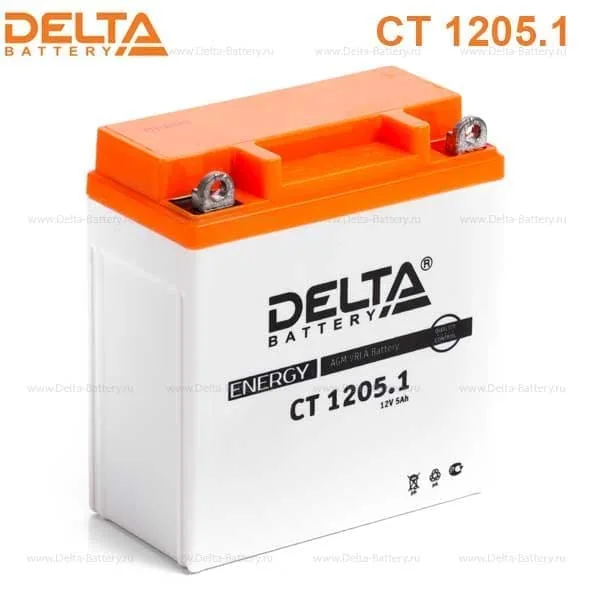 Аккумулятор DELTA 5 Ач 65 А (EN), обратная полярность, 12N5-3B