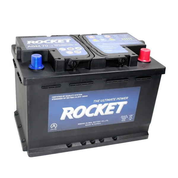 Аккумулятор ROCKET AGM 70 Ач 760 А (EN), обратная полярность, LN3
