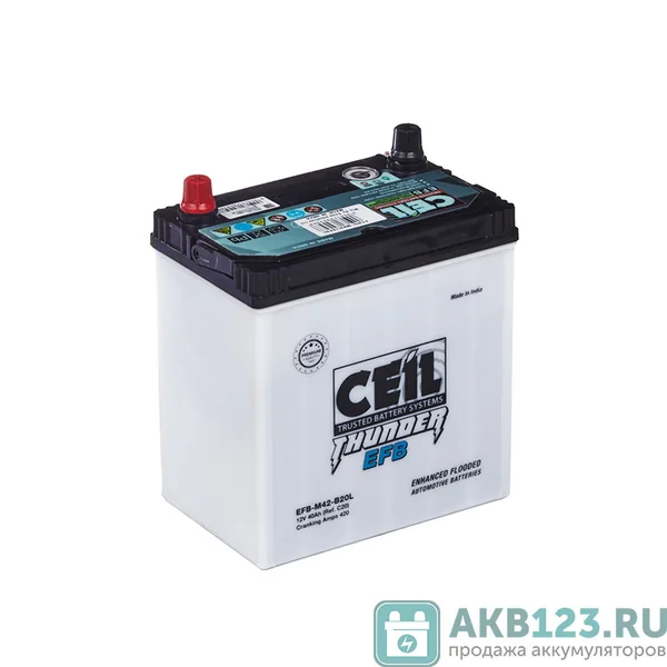 Аккумулятор CEIL 40 Ач 420 А (EN), обратная полярность, B20