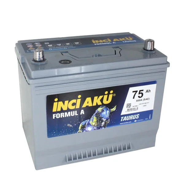 Аккумулятор INCI AKU Formul A 75 Ач 600 А (EN), прямая полярность, D26