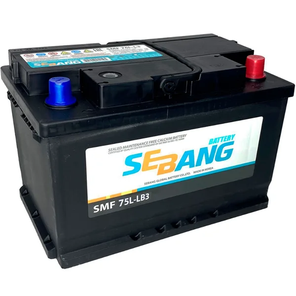 Аккумулятор SEBANG SMF 75 Ач 700 А (EN), обратная полярность, LBN3