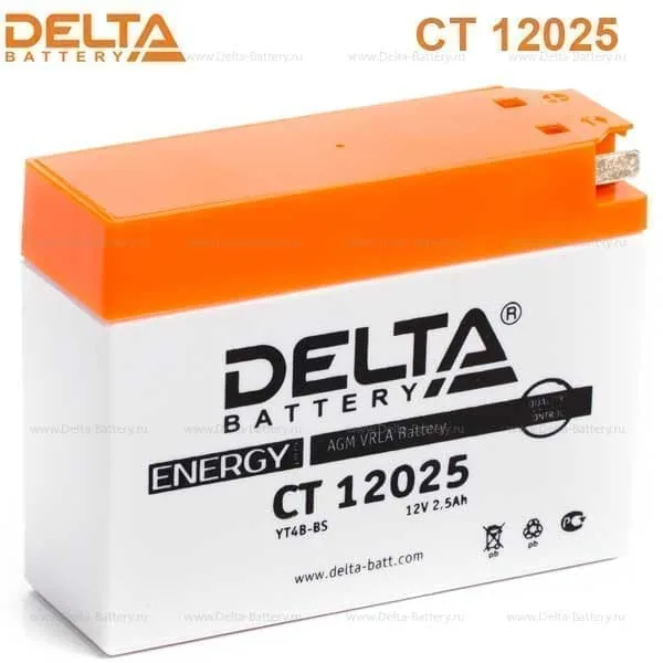 Аккумулятор DELTA 2.5 Ач, обратная полярность, YTX4L