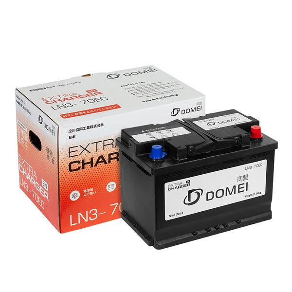 Аккумулятор DOMEI extra charger LN370EC 70 Ач 760 А (EN), обратная полярность