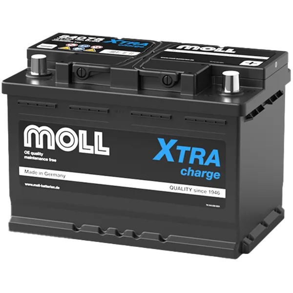Аккумулятор MOLL Xtra Charge 75 Ач 750 А (EN), прямая полярность, D26