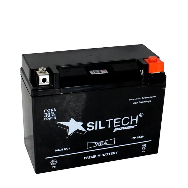 Аккумулятор SILTECH YTX24HL-BS 24 Ач 280 А (EN), обратная полярность