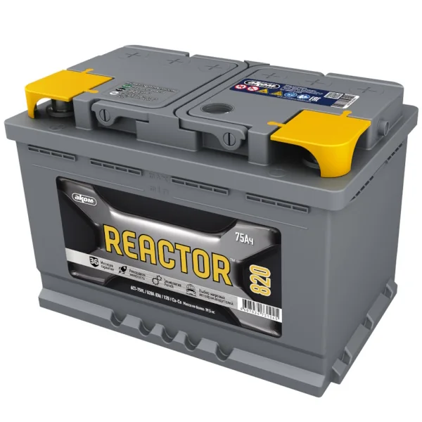 Аккумулятор REACTOR 75 Ач 820 А (EN), обратная полярность, LN3
