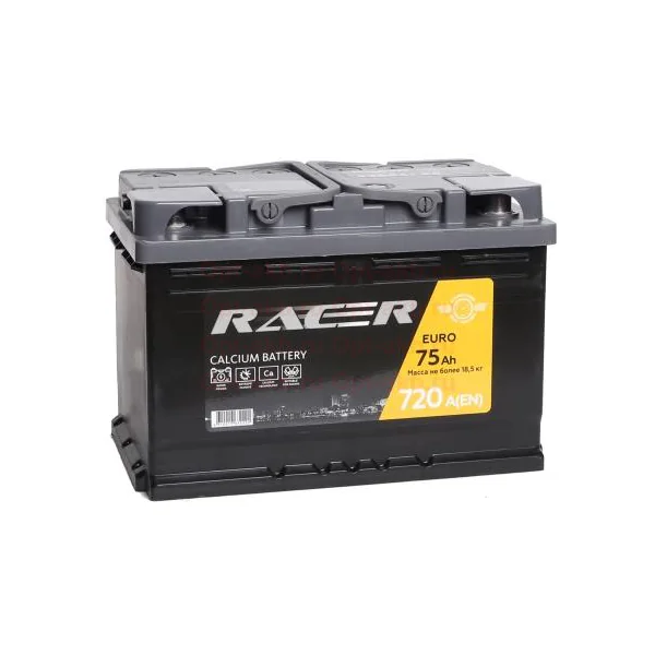 Аккумулятор RACER GT 75 Ач 720 А (EN), прямая полярность, LN3