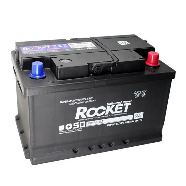Аккумулятор ROCKET 75 Ач 700 А (EN), обратная полярность, LBN3