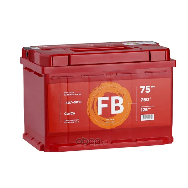 Аккумулятор FB 75 Ач 750 А (EN), обратная полярность, LN3