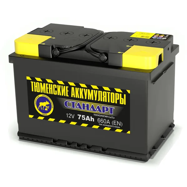 Аккумулятор ТЮМЕНСКИЕ АККУМУЛЯТОРЫ Стандарт 75 Ач 660 А (EN), обратная полярность, LN3