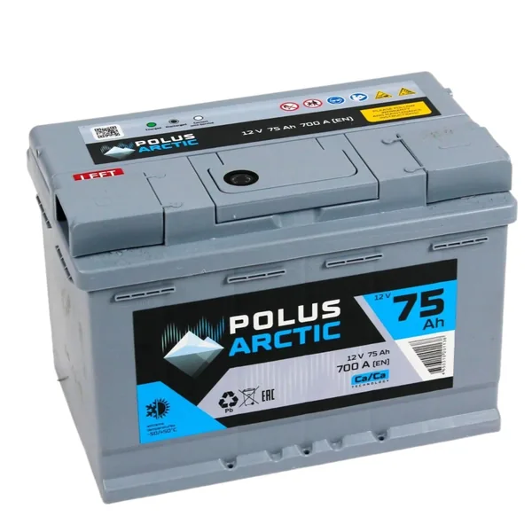 Аккумулятор POLUS Arctic 75 Ач 700 А (EN), прямая полярность, LN3