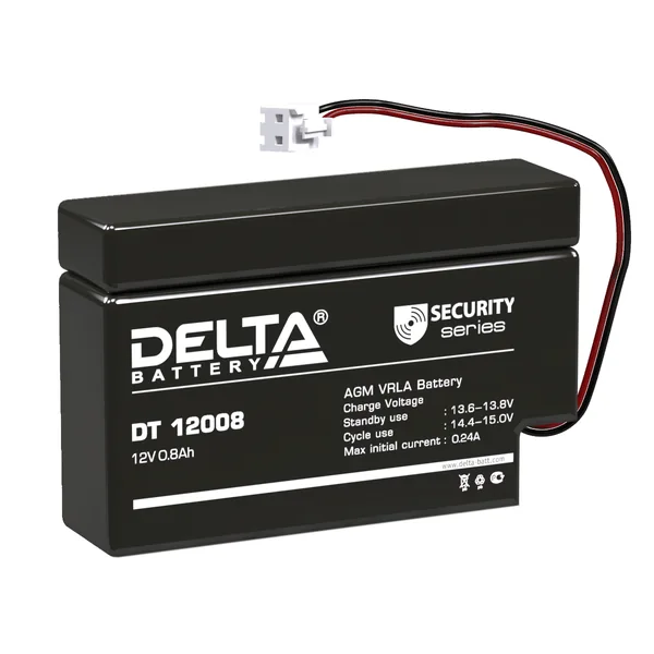 Аккумулятор DELTA 0.8 Ач, 97x24x58