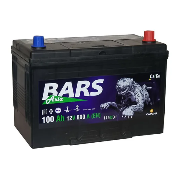 Аккумулятор BARS Asia 100 Ач 800 А (EN), обратная полярность, D31